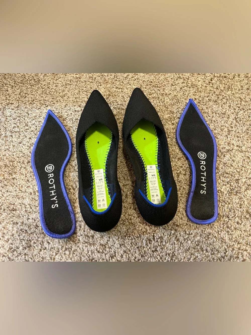Rothy's The Black Pointed Flats